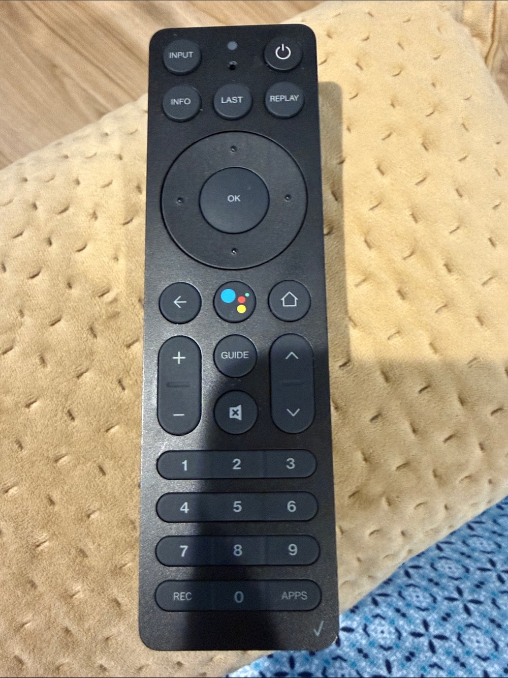 Black Voice Remote Control with Google Assistant Button